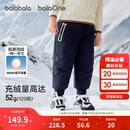 巴拉巴拉童装宝宝羽绒裤三防男女童弯刀裤2025冬加厚保暖长裤208425108212