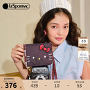 LeSportsac乐播诗新款HelloKitty系列刺绣凯蒂猫挂脖包护照夹卡包 凯蒂猫刺绣头像与小头像