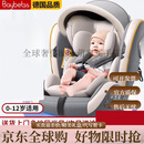 贝倍适（BAYBETSS）儿童安全座椅汽车用0-12婴儿宝宝360度旋转安全椅ISOFIX接口可躺  灰（双接口+骨架加宽+侧防护）