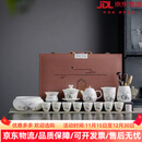 LILICY轻奢高档茶具套装办公会客三才盖碗家用商务羊脂玉瓷礼盒装送礼 请注意选择好-规格/颜色