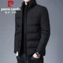 皮尔卡丹（pierre cardin）棉服男冬季加厚外套中青年立领棉衣保暖休闲男装上衣 黑色 2XL