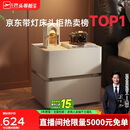 芝华仕（CHEERS）现代简约主次卧室储物岩板轻奢高级感2025新款复古风床头柜G067白