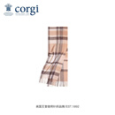 CORGI柯基英国进口手工纯山羊绒披肩围巾女外搭休闲披风 羊绒格子围巾--浅驼色