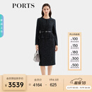 PORTS宝姿女装2025秋季新款黑色二合一拼接连衣裙ALQ9D027LCF022 黑色 M （6）