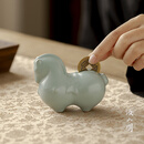 汝山明汝瓷有钱马2026新年礼物马上有财汝窑生肖马茶宠小摆件非遗大师礼 天青釉·马上有财