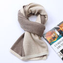 鄂尔多斯市高端送礼纯山羊绒围巾男加厚保暖防风防寒爸爸老公围脖 骆驼色 均码