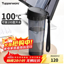 特百惠（Tupperware）茶韵500ML塑料杯男女士学生夏季运动水杯子户外便携大容量 酷炫黑