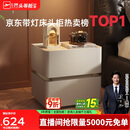 芝华仕（CHEERS）现代简约主次卧室储物岩板轻奢高级感2025新款复古风床头柜G067白