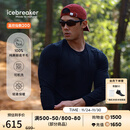 icebreaker【单依纯同款】100%美利奴羊毛男女200Oasis户外登山跑步功能内衣 纯黑-上衣-男生 M