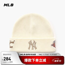 MLB帽子男女25年秋冬季新款毛线帽舒适保暖针织帽3ABNV0556-50CRS-F