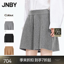 JNBY/江南布衣【商场同款】25秋新品短裤羊绒羊毛A型宽松5P9E13390 073/杂烟灰 M