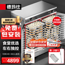 德玛仕（DEMASHI）蒸饭柜商用蒸饭车蒸箱食堂单位蒸包子双门独控24盘KZ-200定时定温 有孔无孔各半【430盘】京仓配送