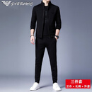 AX阿玛尼义大利男士休闲运动立领三件套 秋季高阶卫衣套装 中年男 GA/2826三件套 卫衣+长裤+外套 M 170/84A