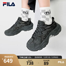 FILA 斐乐官方女鞋运动鞋摩登老爹鞋秋款户外风蕨草鞋时尚百搭休闲鞋 阴影灰/黑-DB 37.5