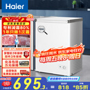 海尔（Haier）100升低霜小冰柜家用商用 冷藏柜冷冻柜两用冰柜京东自营小型冰箱小型冷柜BC/BD-100GHW9D国家补贴