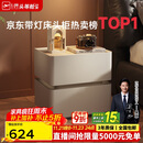 芝华仕（CHEERS）现代简约主次卧室储物岩板轻奢高级感2025新款复古风床头柜G067白