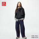 优衣库女装针织廓形长裤/弯刀镰刀裤子25秋冬新款483722 483722/69藏青色 M