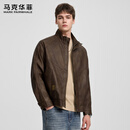 马克华菲休闲百搭春秋新款男士皮衣时尚设计防水抗皱耐磨舒适皮衣外套男