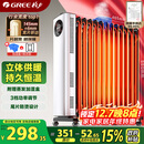 格力（GREE）【年度金榜单品】取暖器电热油汀加热电暖器立式电暖气加热器家用大面积加湿宽片 NDY23-X6022