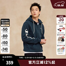 Champion冠军加绒连帽卫衣男2025秋季新款美式风半拉链上衣保暖 藏青色 M
