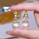 铜合金耳饰 【轻奢品质】相思豆耳扣小众设计耳环气质百搭耳饰 相思白珠耳扣+精美礼盒包装