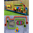 幼儿园户外儿童打击乐器定制室内外墙面传声筒敲击鼓金属组合玩具 深灰色