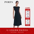 PORTS宝姿女装2024早秋新款连衣裙 LT9D066UWF061 黑色 S (4)