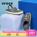 卡骆驰（CROCS）洞洞鞋贝雅卡骆班轻便耐磨一脚蹬休闲鞋|205089 石板灰/青柠绿-0GX 43 (270mm)
