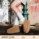UGG冬季女士时尚经典厚底保暖雪地靴懒人毛毛鞋1135092CHE|栗色37