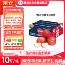 佳农 烟台红富士苹果 净重10斤 特级果 单果240g+ 生鲜水果礼盒