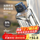 乐扣乐扣（LOCK&LOCK）小水库大容量塑料运动水杯户外冷水壶刻度把手男女杯子2.2L灰色