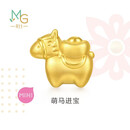 周生生新年黄金转运珠 足金生肖马串珠 单颗定价 萌马进宝95878C
