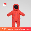 保姆鹅 宝宝羽绒连体服婴儿羽绒服冬装连身服抱服外出服睡袋[NM2119] 中国红 90cm