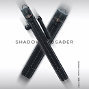 VIBRANT潮流真皮暗影十字架系列轻便质铆钉高级中八通用大头杆台球杆包 黑色五孔