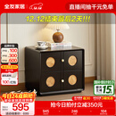 全友（QUANU）中古风斗柜模块化自由组合收纳家具橱柜储物置物柜 【黑茶色】储物柜*1