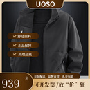 UOSO高端双面穿运动夹克秋冬季多口袋男士外套休闲立领户外防风风衣 黑色 10XL 团购有优惠，联系客服详谈
