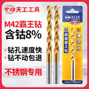 天工（TIANGONG）M42含钴麻花钻头含钴8%霸王钻不锈钢钻头5.2mm【2支装】