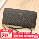 金利来女士钱包女复古印花拉链手拿包礼盒 生日礼物送礼