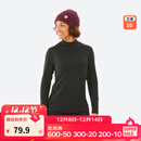 迪卡侬（DECATHLON）滑雪快干透气排汗加厚保暖滑雪打底OVW1 【女士升级款加绒加厚】黑色上装 XL