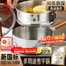 三四钢雪平锅内层316L不锈钢奶锅辅食小汤锅泡面煮锅20cm食品级一体成型