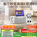 威斯汀ktv音响家庭k歌一体机 卡拉ok点歌机显示屏 户外便携广场舞蓝牙音箱 台式350-128G家用版 国家补贴