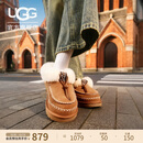 UGG秋季新款女士时尚舒适保暖厚底懒人鞋乐福鞋 1158258CHE|栗色 38