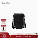 Calvin KleinJeans【新年礼物】男士休闲ck字母压纹通勤便携翻盖小巧手机挎包