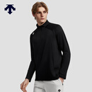 DESCENTE迪桑特TRAINING男士SOLOTEX长袖半拉链贴身保暖针织衫 BK-黑色 L (175/96A)