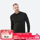 迪卡侬（DECATHLON）滑雪快干透气排汗轻量保暖滑雪打底OVW1 【男士】黑色上装 L