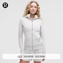 lululemon丨Scuba 女士拉链连帽衫*拉绒 LW3KAMS 杂色超浅灰 XS /4