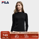 FILA 斐乐官方女子编织衫2025冬时尚简约修身小高领套头毛衣
