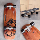 进阶pu桥陆地冲浪板顶配四锥专业滑板动作碗池蹦道冲浪滑板成年人 31in艺术猪 竞技顶配PU桥