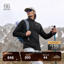 KOLON SPORT/可隆户外长袖T恤 男子吸湿排汗抗菌半拉链内搭上衣 LHZT5WNT11-BK 黑色 XL 180/100A