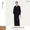 AUM【商场同款】AUM噢姆2025年冬季新款灯芯绒休闲拉链衬衫黑色长裤 黑色下装 M